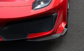 FERRARI 488 PISTA CARBON FIBRE FRONT AERODYNAMIC APPENDAGES