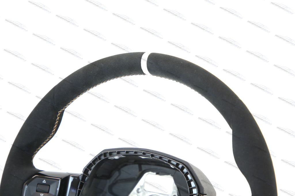 LAMBORGHINI AVENTADOR SVJ ALCANTARA STEERING WHEEL - BLACK/GOLD 470419091A